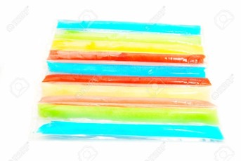 Frozen Ice Pops Isolated Over White