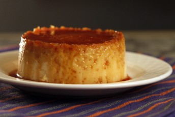 LOS ANGELES CA. FEBRUARY 5, 2014:  Coconut flan was photographed at the Los Angeles Times photo stud