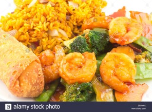 szechuan-fried-shrimp-with-chinese-vegetables-served-with-pork-fried-ER4YKC.jpg