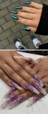 List : 35+Beautiful Stiletto Nails Art Designs And Acrylic Nails Ideas 2020