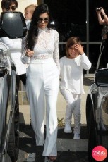 List : Kim and Kourtney Kardashian Attend Sunday Service With North West and Penelope Disick in Paris