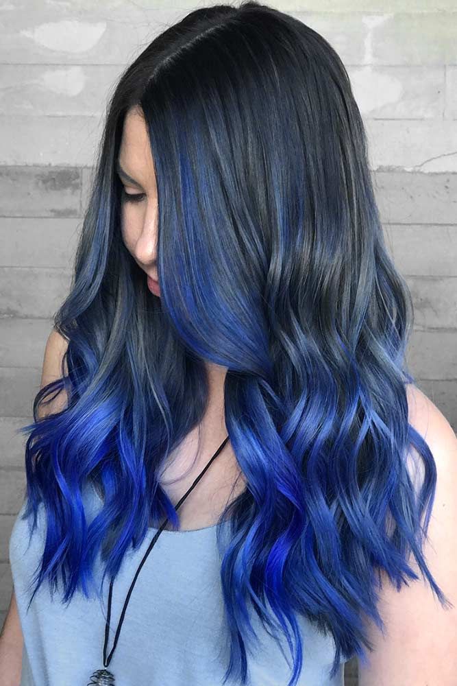 Hairstyle Trends 27 Incredible Examples of Blue Ombre Hair Colors (Photos Collection)