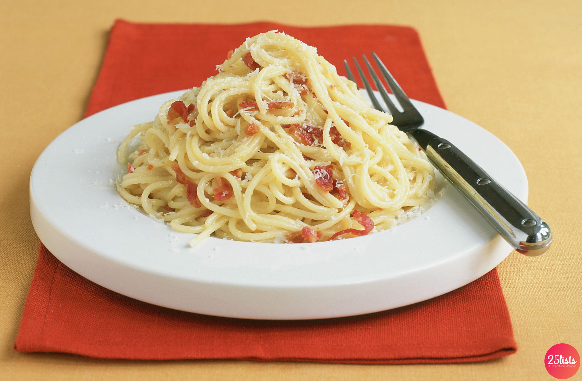 Pasta Carbonara : Recipe and best photos