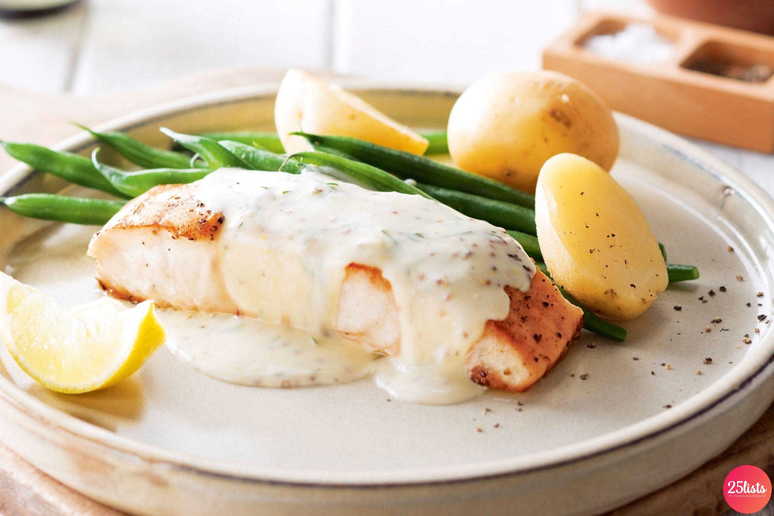 Cod Fish Fillet in Mustard Sauce Recipe and best photos