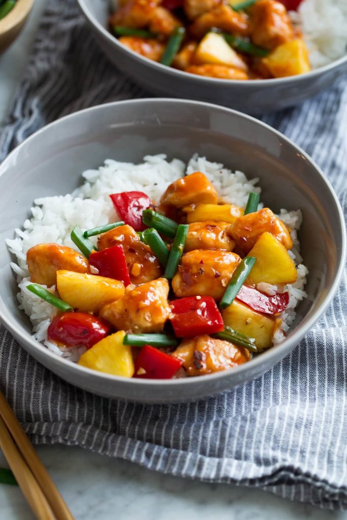 Sweet and Sour Chicken with Cashews : Recipe and best photos