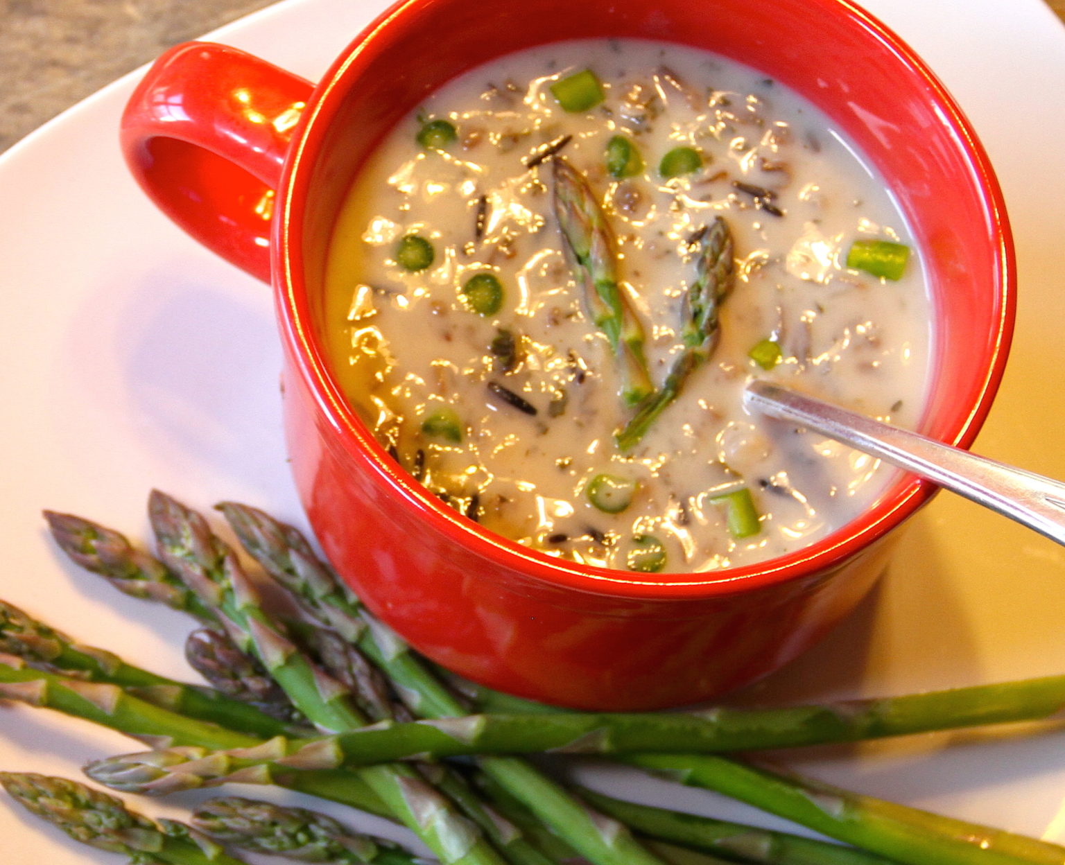 Asparagus and Wild Rice Soup Recipe and best photos